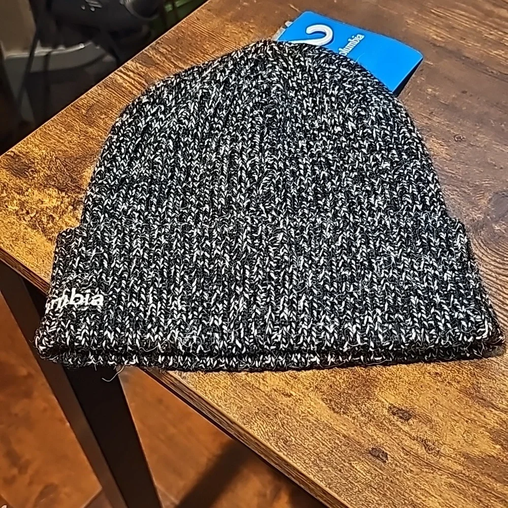 Columbia Black/White Marble Stocking Winter Hat OS